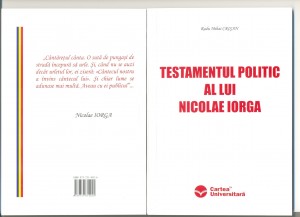 NICOLAE IORGA - TESTAMENTUL POLITIC (coperta)