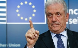 Dutch State Secretary for Security and Justice Klaas Dijkhoff and Commissioner for Migration and Home affairs Dimitris Avramopoulos presser