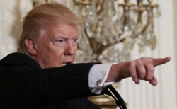 President Trump Holds News Conference In East Room Of White House