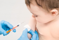 Vaccination little girl.