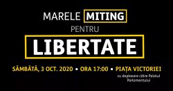 Se anunță un mare miting pentru libertate, astăzi, de la ora 17:00, în Piața Victoriei