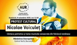 Protest cultural cu cântece patriotice la nai în Centrul Vechi: Nicolae Voiculeț