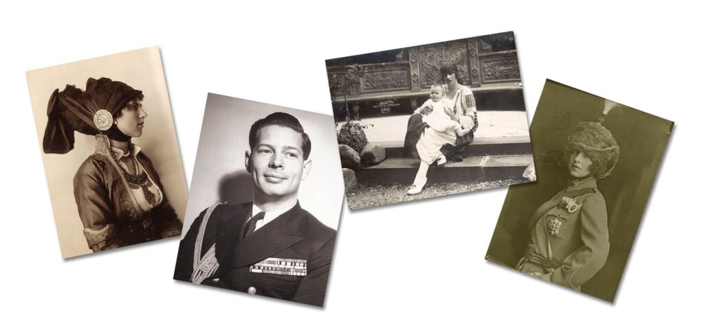 fotografie documentară și uniforme de epocă dedicată Regelui Mihai I și Reginei-Mamă Elena a României