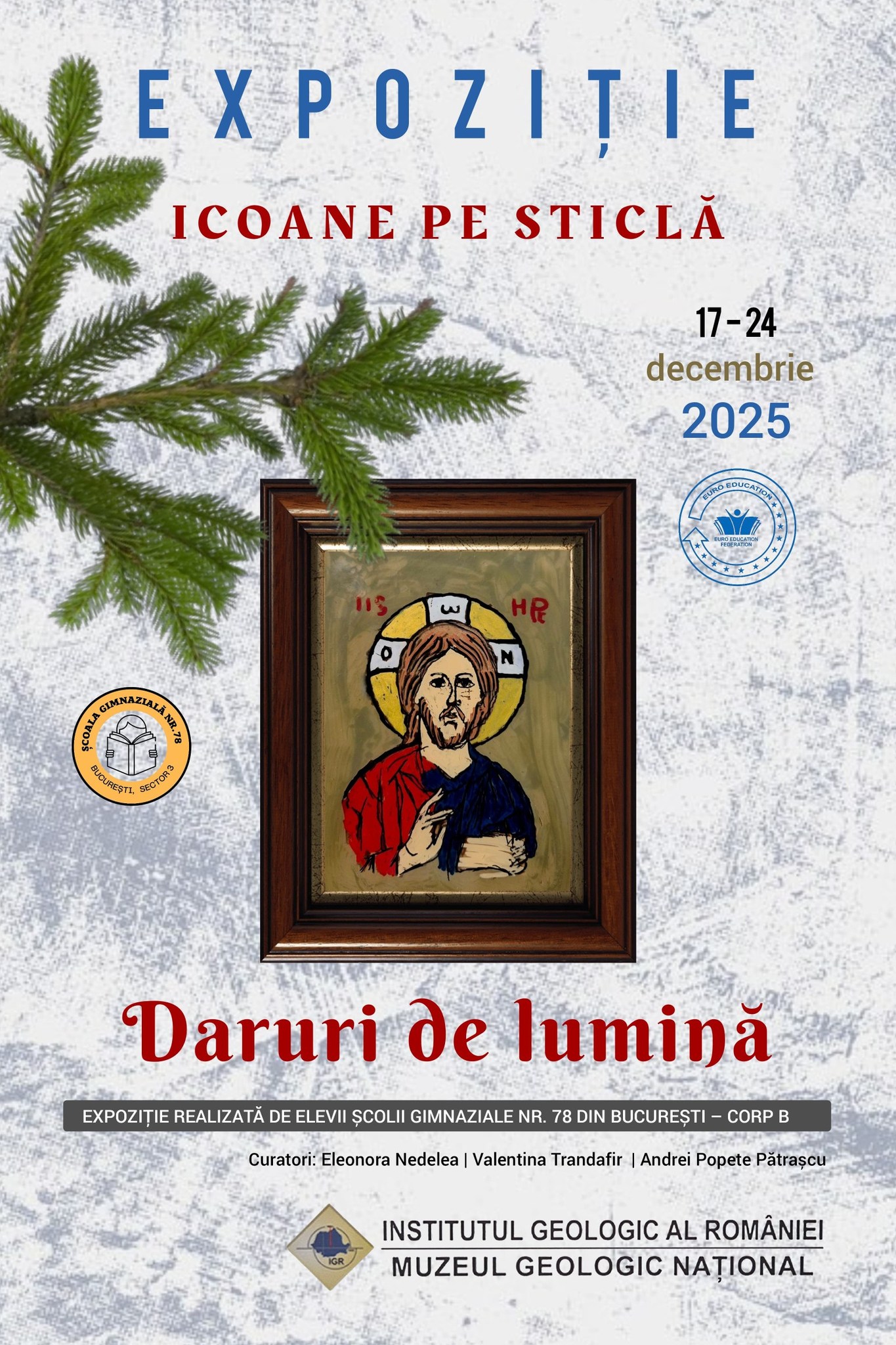 Expoziție: „Icoane pe sticlă” la Muzeul Geologic Național cu sprijinul EEF!